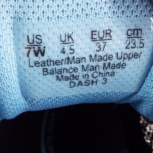 Ryka Dash 3 Black and Blue Comfort Walking Shoes Size 7W Wide Width NEW - Picture 12 of 13